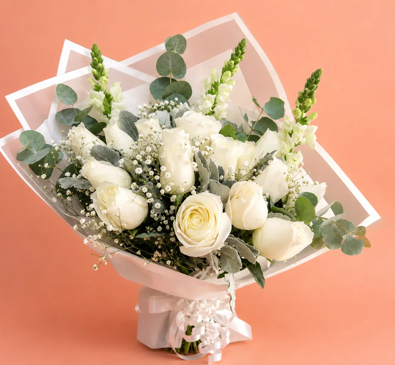 Ramo Pureza con 24 rosas blancas – DA'Flores